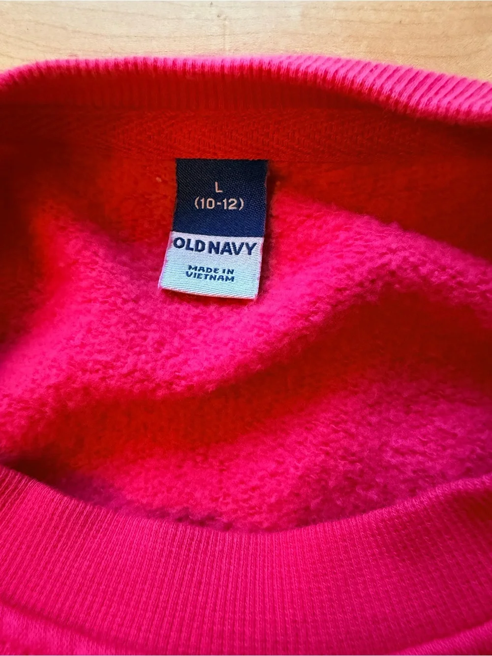 Old Navy Hot Pink Cherry Graphic Pullover Sweatshirt